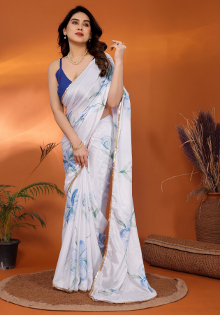 Picture of Grand Chiffon White Saree