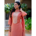 Picture of Classy Silk Indian Red Readymade Salwar Kameez