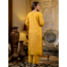 Picture of Alluring Silk Yellow Readymade Salwar Kameez
