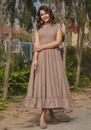 Picture of Shapely Rayon Bisque Readymade Gown