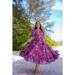 Picture of Exquisite Rayon Pale Violet Red Readymade Gown