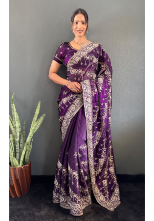 Picture of Splendid Chiffon Purple Saree