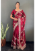 Picture of Fascinating Chiffon Crimson Saree