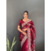 Picture of Fascinating Chiffon Crimson Saree