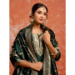 Picture of Cotton & Silk Dark Slate Grey Readymade Salwar Kameez