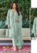 Picture of Organza Dark Sea Green Straight Cut Salwar Kameez