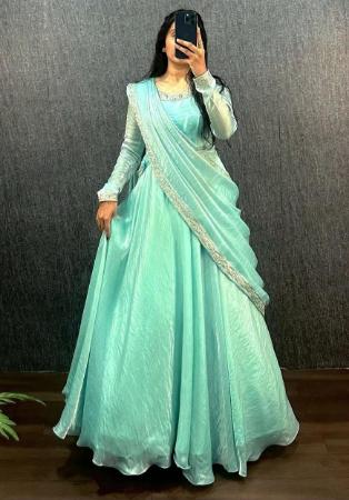 Picture of Ideal Silk Light Green Readymade Salwar Kameez