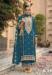 Picture of Alluring Chiffon Teal Straight Cut Salwar Kameez