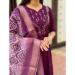 Picture of Ideal Net & Silk Brown Readymade Salwar Kameez
