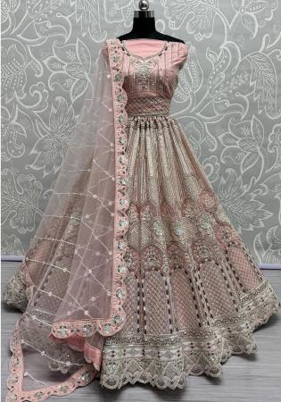 Picture of Enticing Net Grey Lehenga Choli