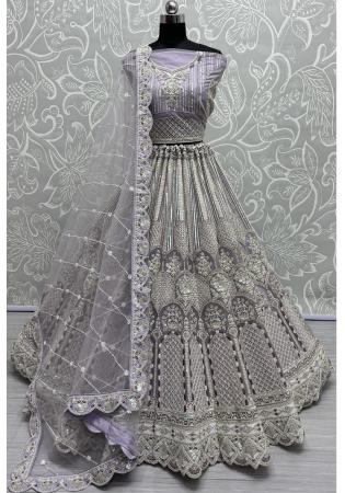 Picture of Enticing Net Silver Lehenga Choli