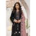 Picture of Amazing Georgette Black Straight Cut Salwar Kameez