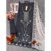 Picture of Georgette Dark Slate Grey Straight Cut Salwar Kameez