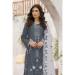 Picture of Georgette Dark Slate Grey Straight Cut Salwar Kameez