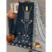 Picture of Georgette Dark Slate Grey Straight Cut Salwar Kameez