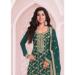 Picture of Chiffon Dark Slate Grey Straight Cut Salwar Kameez