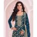 Picture of Chiffon Midnight Blue Straight Cut Salwar Kameez