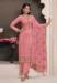 Picture of Enticing Silk Dark Salmon Straight Cut Salwar Kameez