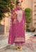 Picture of Shapely Chiffon Hot Pink Straight Cut Salwar Kameez
