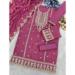 Picture of Shapely Chiffon Hot Pink Straight Cut Salwar Kameez