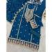 Picture of Charming Chiffon Navy Blue Straight Cut Salwar Kameez