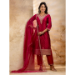 Picture of Sightly Silk Maroon Readymade Salwar Kameez