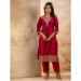 Picture of Sightly Silk Maroon Readymade Salwar Kameez