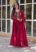 Picture of Wonderful Georgette Fire Brick Readymade Gown