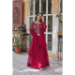 Picture of Wonderful Georgette Fire Brick Readymade Gown
