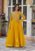 Picture of Sightly Georgette Dark Golden Rod Readymade Gown