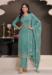 Picture of Sublime Silk Cadet Blue Straight Cut Salwar Kameez