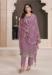 Picture of Amazing Silk Plum Straight Cut Salwar Kameez