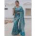 Picture of Fine Silk Cadet Blue Saree