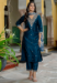 Picture of Pleasing Rayon Navy Blue Readymade Salwar Kameez