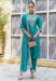 Picture of Fascinating Silk Teal Readymade Salwar Kameez