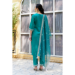 Picture of Fascinating Silk Teal Readymade Salwar Kameez