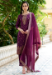 Picture of Magnificent Silk Plum Readymade Salwar Kameez