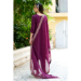 Picture of Magnificent Silk Plum Readymade Salwar Kameez