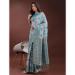Picture of Statuesque Cotton & Linen Silver Saree