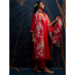 Picture of Charming Rayon & Silk Red Readymade Salwar Kameez
