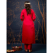 Picture of Charming Rayon & Silk Red Readymade Salwar Kameez