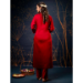Picture of Rayon & Silk Dark Red Readymade Salwar Kameez