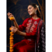 Picture of Rayon & Silk Dark Red Readymade Salwar Kameez