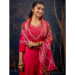 Picture of Rayon & Silk Salmon Readymade Salwar Kameez