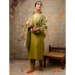 Picture of Pretty Silk Olive Readymade Salwar Kameez
