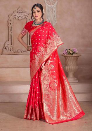 Picture of Gorgeous Silk Red Saree