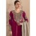 Picture of Fascinating Georgette Maroon Straight Cut Salwar Kameez