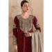 Picture of Taking Georgette Maroon Straight Cut Salwar Kameez