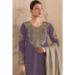 Picture of Wonderful Georgette Plum Straight Cut Salwar Kameez