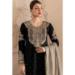 Picture of Exquisite Georgette Black Straight Cut Salwar Kameez